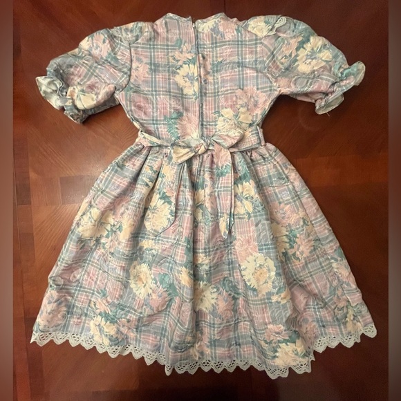 Girls Vintage 80s 90s Prairie Dress Size 8 - Picture 2 of 5